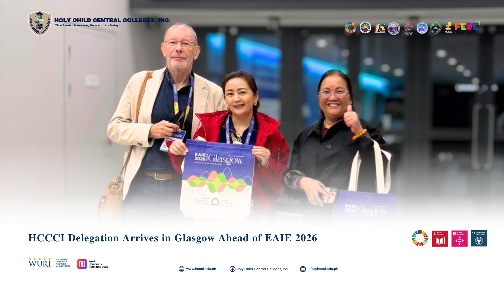 𝐇𝐂𝐂𝐂𝐈 𝐃𝐞𝐥𝐞𝐠𝐚𝐭𝐢𝐨𝐧 𝐀𝐫𝐫𝐢𝐯𝐞𝐬 𝐢𝐧 𝐆𝐥𝐚𝐬𝐠𝐨𝐰 𝐀𝐡𝐞𝐚𝐝 𝐨𝐟 𝐄𝐀𝐈𝐄 𝟐𝟎𝟐𝟔