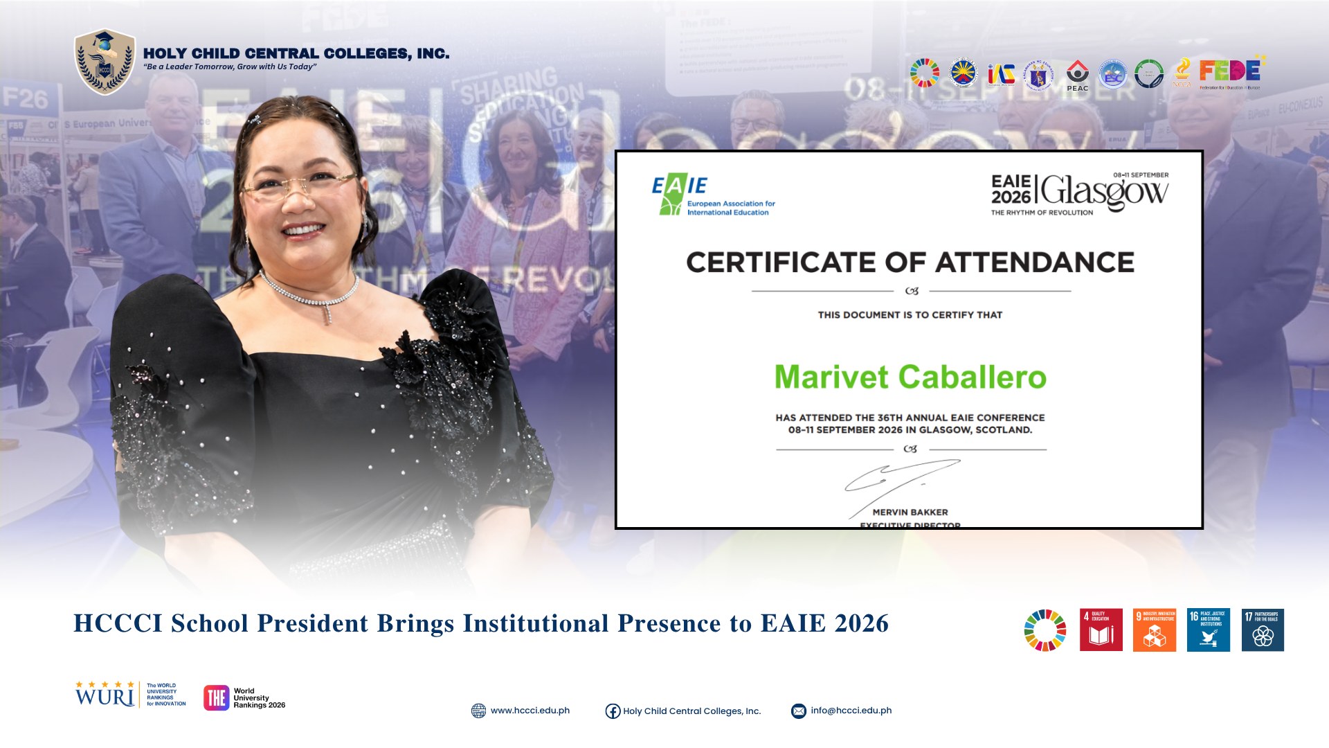 𝐇𝐂𝐂𝐂𝐈 𝐒𝐜𝐡𝐨𝐨𝐥 𝐏𝐫𝐞𝐬𝐢𝐝𝐞𝐧𝐭 𝐁𝐫𝐢𝐧𝐠𝐬 𝐈𝐧𝐬𝐭𝐢𝐭𝐮𝐭𝐢𝐨𝐧𝐚𝐥 𝐏𝐫𝐞𝐬𝐞𝐧𝐜𝐞 𝐭𝐨 𝐄𝐀𝐈𝐄 𝟐𝟎𝟐𝟔