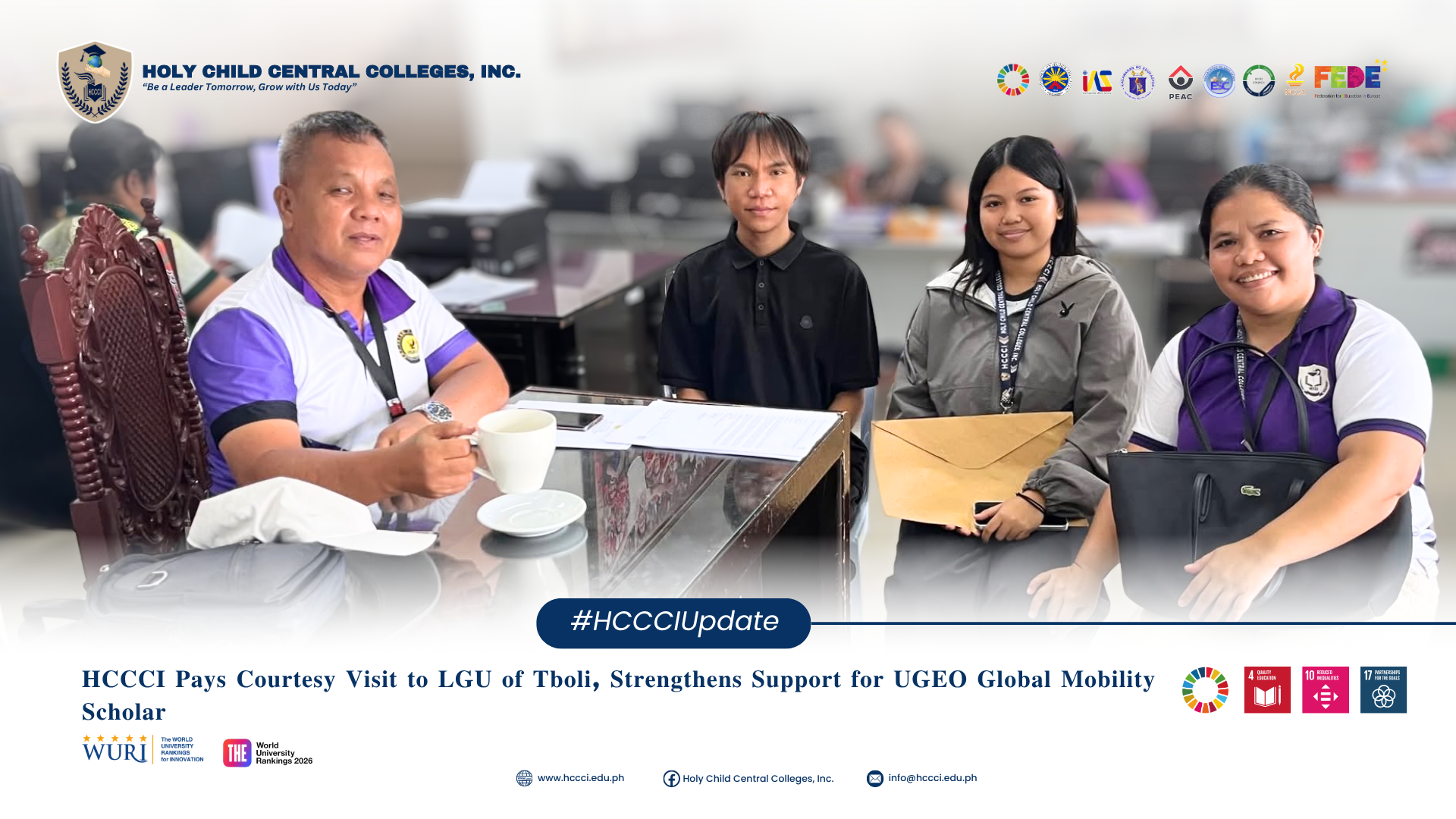 𝐇𝐂𝐂𝐂𝐈 𝐏𝐚𝐲𝐬 𝐂𝐨𝐮𝐫𝐭𝐞𝐬𝐲 𝐕𝐢𝐬𝐢𝐭 𝐭𝐨 𝐋𝐆𝐔 𝐨𝐟 𝐓𝐛𝐨𝐥𝐢, 𝐒𝐭𝐫𝐞𝐧𝐠𝐭𝐡𝐞𝐧𝐬 𝐒𝐮𝐩𝐩𝐨𝐫𝐭 𝐟𝐨𝐫 𝐔𝐆𝐄𝐎 𝐆𝐥𝐨𝐛𝐚𝐥 𝐌𝐨𝐛𝐢𝐥𝐢𝐭𝐲 𝐒𝐜𝐡𝐨𝐥𝐚𝐫