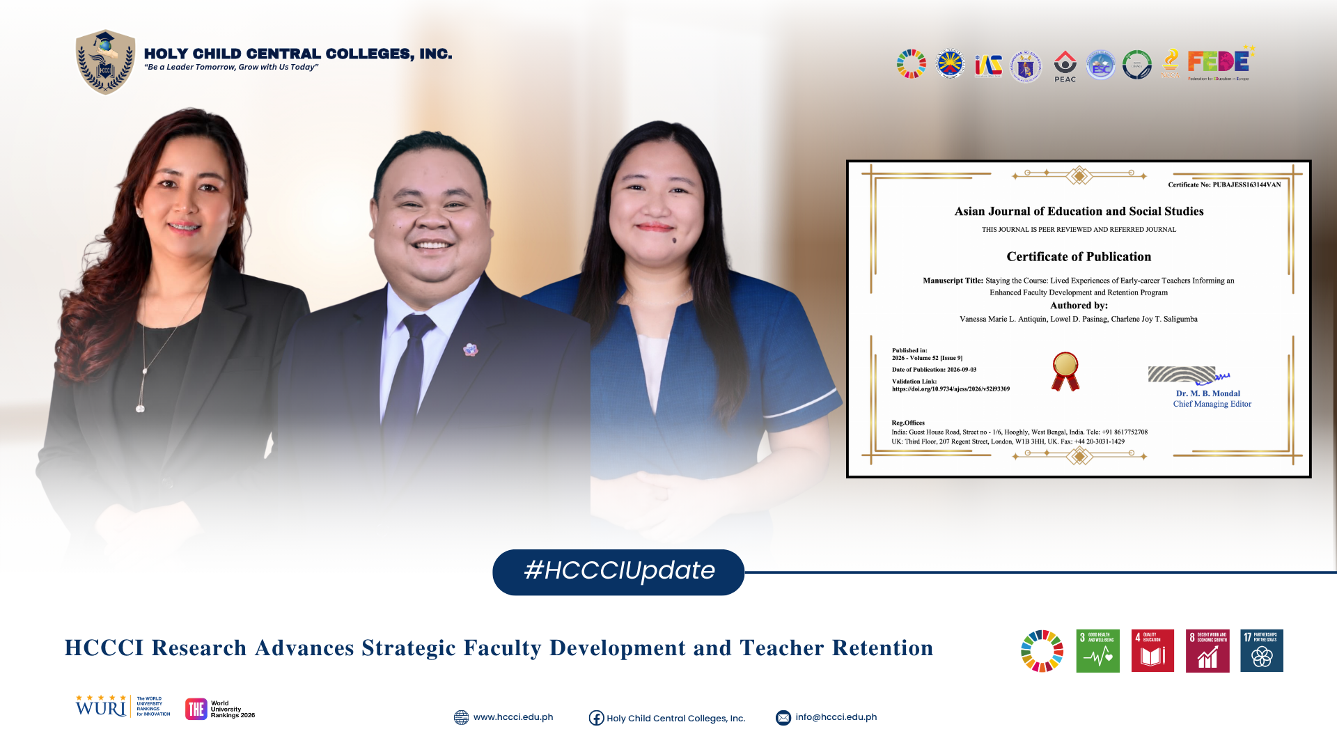 𝐇𝐂𝐂𝐂𝐈 𝐑𝐞𝐬𝐞𝐚𝐫𝐜𝐡 𝐀𝐝𝐯𝐚𝐧𝐜𝐞𝐬 𝐒𝐭𝐫𝐚𝐭𝐞𝐠𝐢𝐜 𝐅𝐚𝐜𝐮𝐥𝐭𝐲 𝐃𝐞𝐯𝐞𝐥𝐨𝐩𝐦𝐞𝐧𝐭 𝐚𝐧𝐝 𝐓𝐞𝐚𝐜𝐡𝐞𝐫 𝐑𝐞𝐭𝐞𝐧𝐭𝐢𝐨𝐧