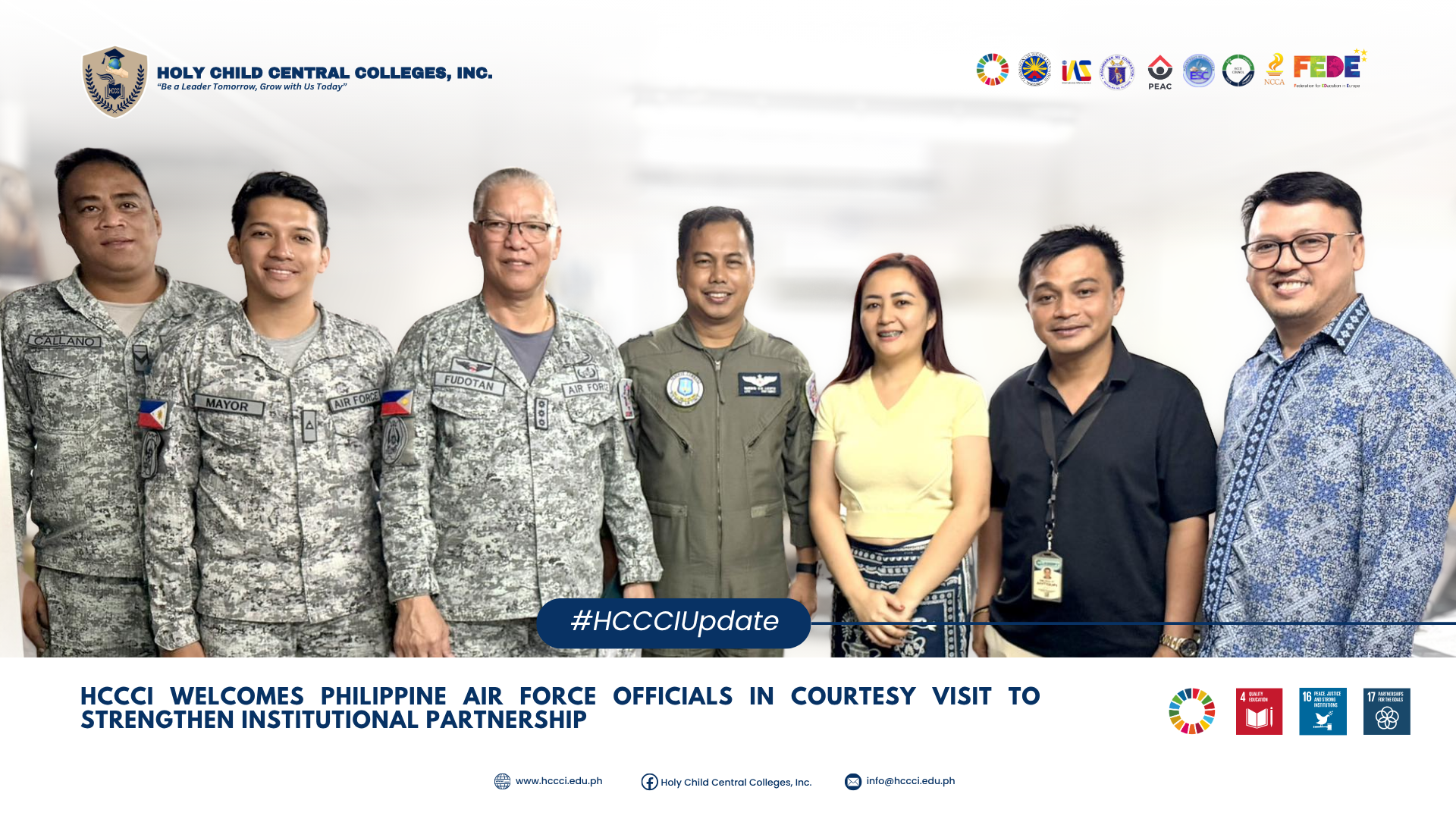 𝐇𝐂𝐂𝐂𝐈 𝐖𝐞𝐥𝐜𝐨𝐦𝐞𝐬 𝐏𝐡𝐢𝐥𝐢𝐩𝐩𝐢𝐧𝐞 𝐀𝐢𝐫 𝐅𝐨𝐫𝐜𝐞 𝐎𝐟𝐟𝐢𝐜𝐢𝐚𝐥𝐬 𝐢𝐧 𝐂𝐨𝐮𝐫𝐭𝐞𝐬𝐲 𝐕𝐢𝐬𝐢𝐭 𝐭𝐨 𝐒𝐭𝐫𝐞𝐧𝐠𝐭𝐡𝐞𝐧 𝐈𝐧𝐬𝐭𝐢𝐭𝐮𝐭𝐢𝐨𝐧𝐚𝐥 𝐏𝐚𝐫𝐭𝐧𝐞𝐫𝐬𝐡𝐢𝐩