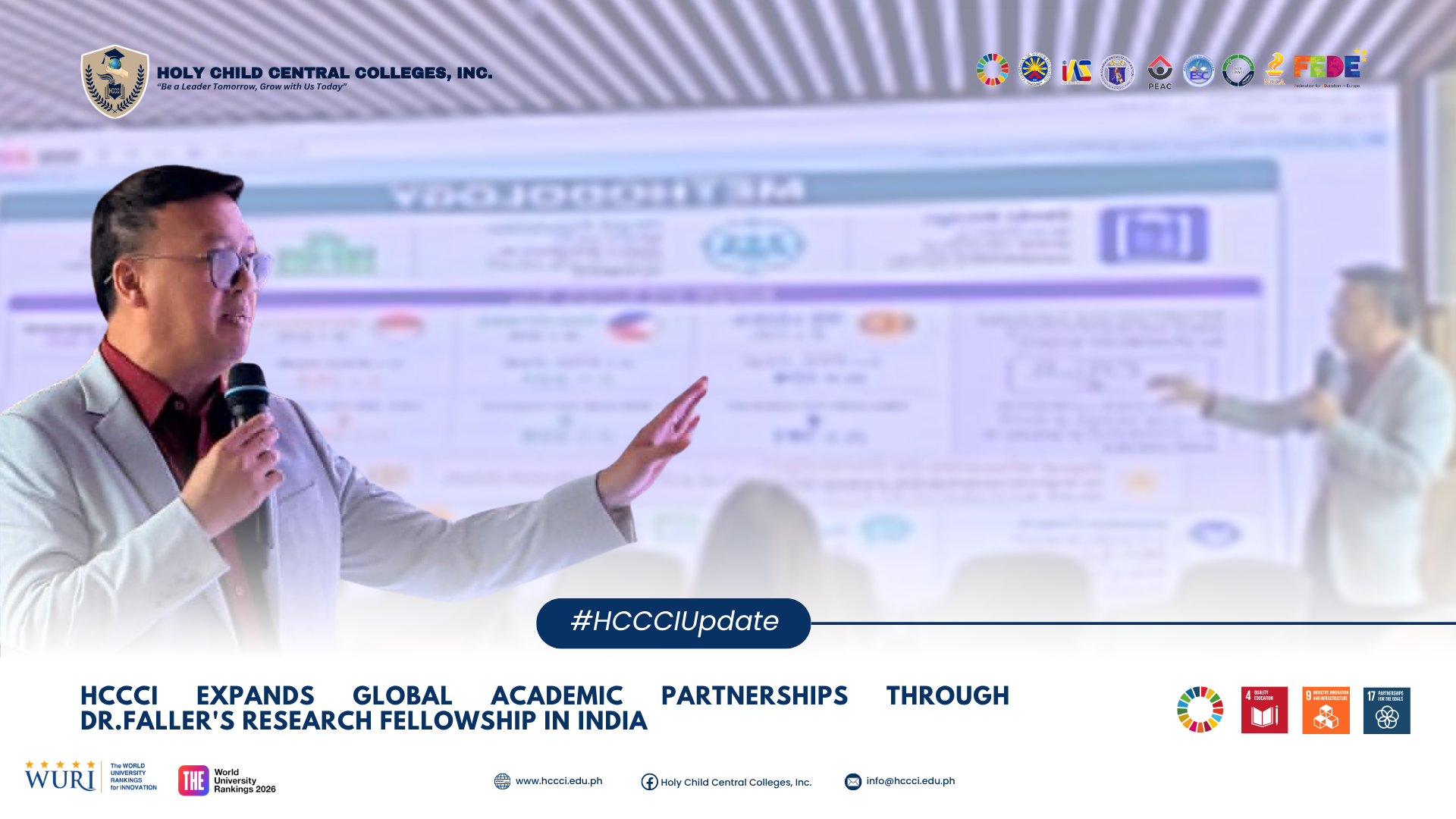 𝐇𝐂𝐂𝐂𝐈 𝐄𝐱𝐩𝐚𝐧𝐝𝐬 𝐆𝐥𝐨𝐛𝐚𝐥 𝐀𝐜𝐚𝐝𝐞𝐦𝐢𝐜 𝐏𝐚𝐫𝐭𝐧𝐞𝐫𝐬𝐡𝐢𝐩𝐬 𝐓𝐡𝐫𝐨𝐮𝐠𝐡 𝐃𝐫.𝐅𝐚𝐥𝐥𝐞𝐫'𝐬 𝐑𝐞𝐬𝐞𝐚𝐫𝐜𝐡 𝐅𝐞𝐥𝐥𝐨𝐰𝐬𝐡𝐢𝐩 𝐢𝐧 𝐈𝐧𝐝𝐢𝐚