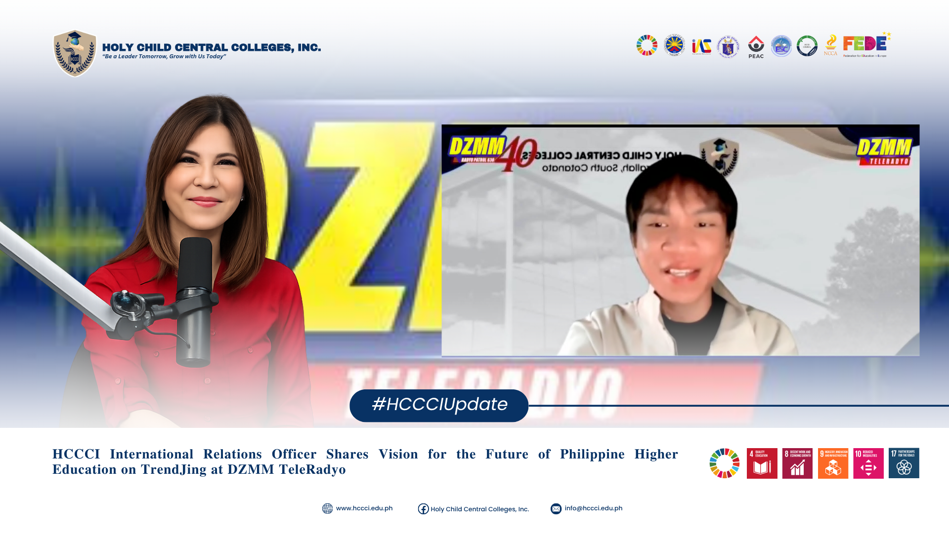 𝐇𝐂𝐂𝐂𝐈 𝐈𝐧𝐭𝐞𝐫𝐧𝐚𝐭𝐢𝐨𝐧𝐚𝐥 𝐑𝐞𝐥𝐚𝐭𝐢𝐨𝐧𝐬 𝐎𝐟𝐟𝐢𝐜𝐞𝐫 𝐒𝐡𝐚𝐫𝐞𝐬 𝐕𝐢𝐬𝐢𝐨𝐧 𝐟𝐨𝐫 𝐭𝐡𝐞 𝐅𝐮𝐭𝐮𝐫𝐞 𝐨𝐟 𝐏𝐡𝐢𝐥𝐢𝐩𝐩𝐢𝐧𝐞 𝐇𝐢𝐠𝐡𝐞𝐫 𝐄𝐝𝐮𝐜𝐚𝐭𝐢𝐨𝐧 𝐨𝐧 𝐓𝐫𝐞𝐧𝐝𝐉𝐢𝐧𝐠 𝐚𝐭 𝐃𝐙𝐌𝐌 𝐓𝐞𝐥𝐞𝐑𝐚𝐝𝐲𝐨