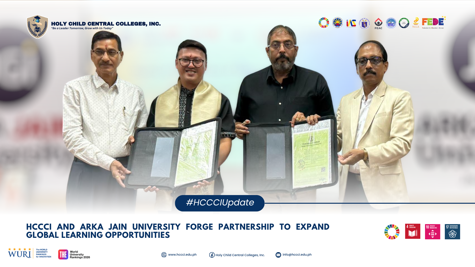 𝐇𝐂𝐂𝐂𝐈 𝐚𝐧𝐝 𝐀𝐑𝐊𝐀 𝐉𝐀𝐈𝐍 𝐔𝐧𝐢𝐯𝐞𝐫𝐬𝐢𝐭𝐲 𝐅𝐨𝐫𝐠𝐞 𝐏𝐚𝐫𝐭𝐧𝐞𝐫𝐬𝐡𝐢𝐩 𝐭𝐨 𝐄𝐱𝐩𝐚𝐧𝐝 𝐆𝐥𝐨𝐛𝐚𝐥 𝐋𝐞𝐚𝐫𝐧𝐢𝐧𝐠 𝐎𝐩𝐩𝐨𝐫𝐭𝐮𝐧𝐢𝐭𝐢𝐞𝐬