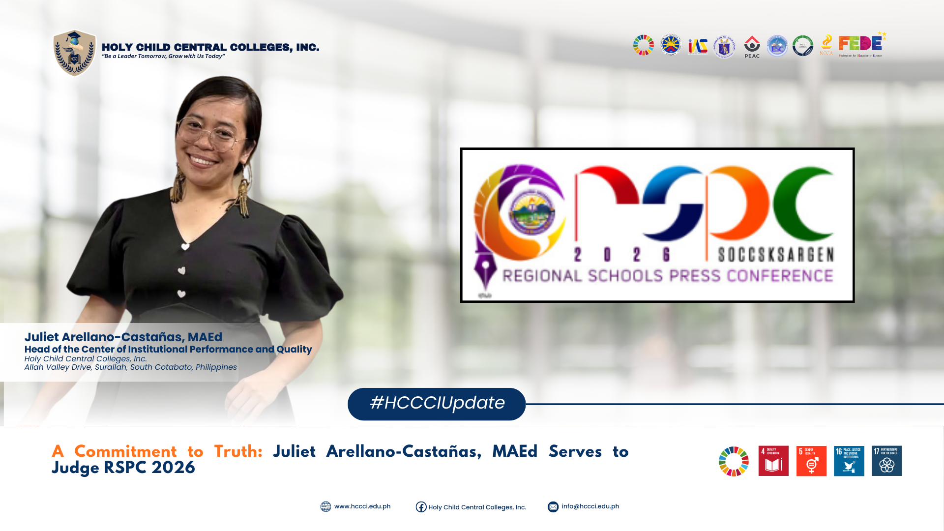 𝐀 𝐂𝐨𝐦𝐦𝐢𝐭𝐦𝐞𝐧𝐭 𝐭𝐨 𝐓𝐫𝐮𝐭𝐡: J𝐮𝐥𝐢𝐞𝐭 𝐀𝐫𝐞𝐥𝐥𝐚𝐧𝐨-𝐂𝐚𝐬𝐭𝐚ñ𝐚𝐬, 𝐌𝐀𝐄𝐝 𝐒𝐞𝐫𝐯𝐞𝐬 𝐭𝐨 𝐉𝐮𝐝𝐠𝐞 𝐑𝐒𝐏𝐂 𝟐𝟎𝟐𝟔