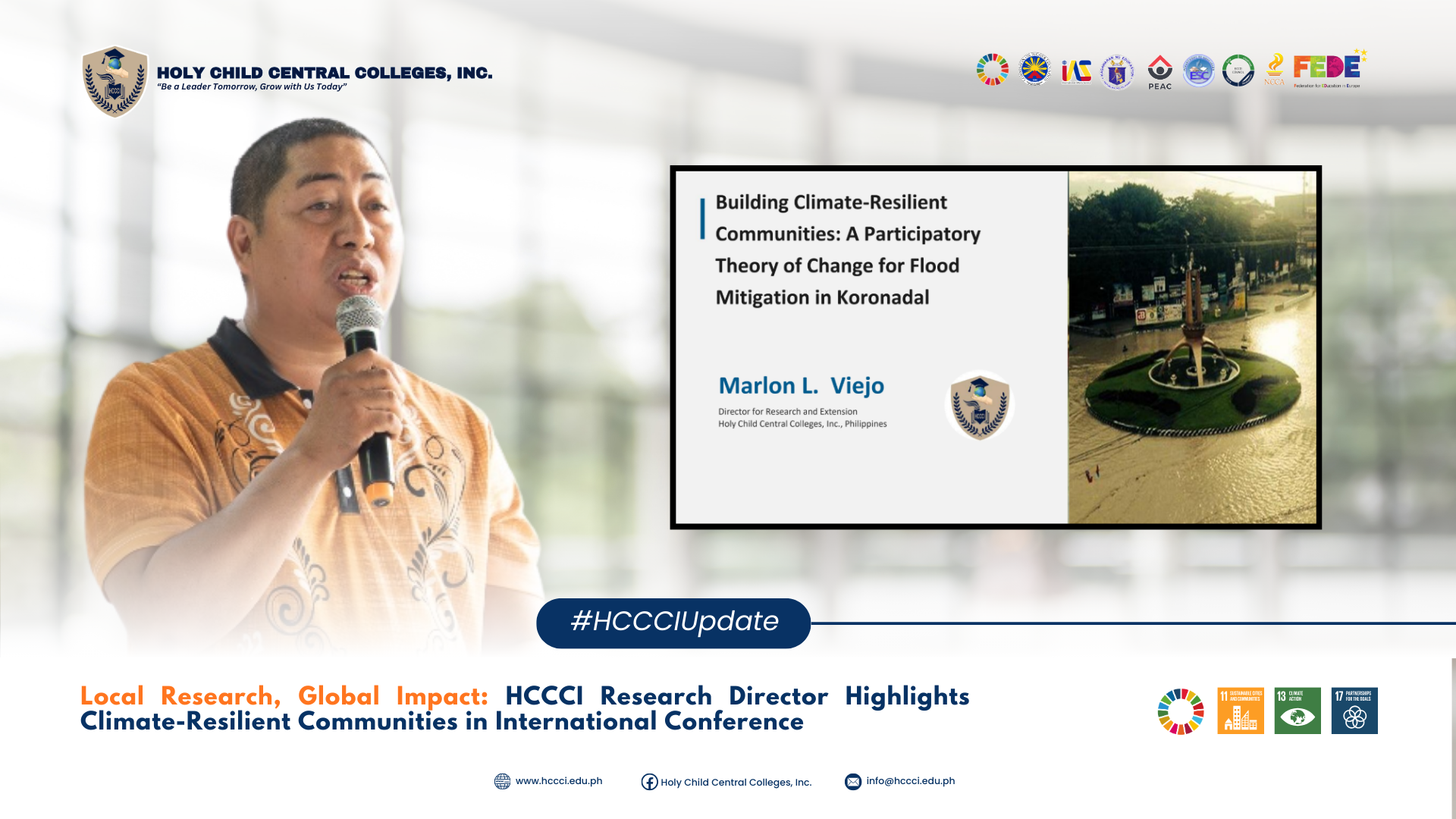 𝐋𝐨𝐜𝐚𝐥 𝐑𝐞𝐬𝐞𝐚𝐫𝐜𝐡, 𝐆𝐥𝐨𝐛𝐚𝐥 𝐈𝐦𝐩𝐚𝐜𝐭: 𝐇𝐂𝐂𝐂𝐈 𝐑𝐞𝐬𝐞𝐚𝐫𝐜𝐡 𝐃𝐢𝐫𝐞𝐜𝐭𝐨𝐫 𝐇𝐢𝐠𝐡𝐥𝐢𝐠𝐡𝐭𝐬 𝐂𝐥𝐢𝐦𝐚𝐭𝐞-𝐑𝐞𝐬𝐢𝐥𝐢𝐞𝐧𝐭 𝐂𝐨𝐦𝐦𝐮𝐧𝐢𝐭𝐢𝐞𝐬 𝐢𝐧 𝐈𝐧𝐭𝐞𝐫𝐧𝐚𝐭𝐢𝐨𝐧𝐚𝐥 𝐂𝐨𝐧𝐟𝐞𝐫𝐞𝐧𝐜𝐞