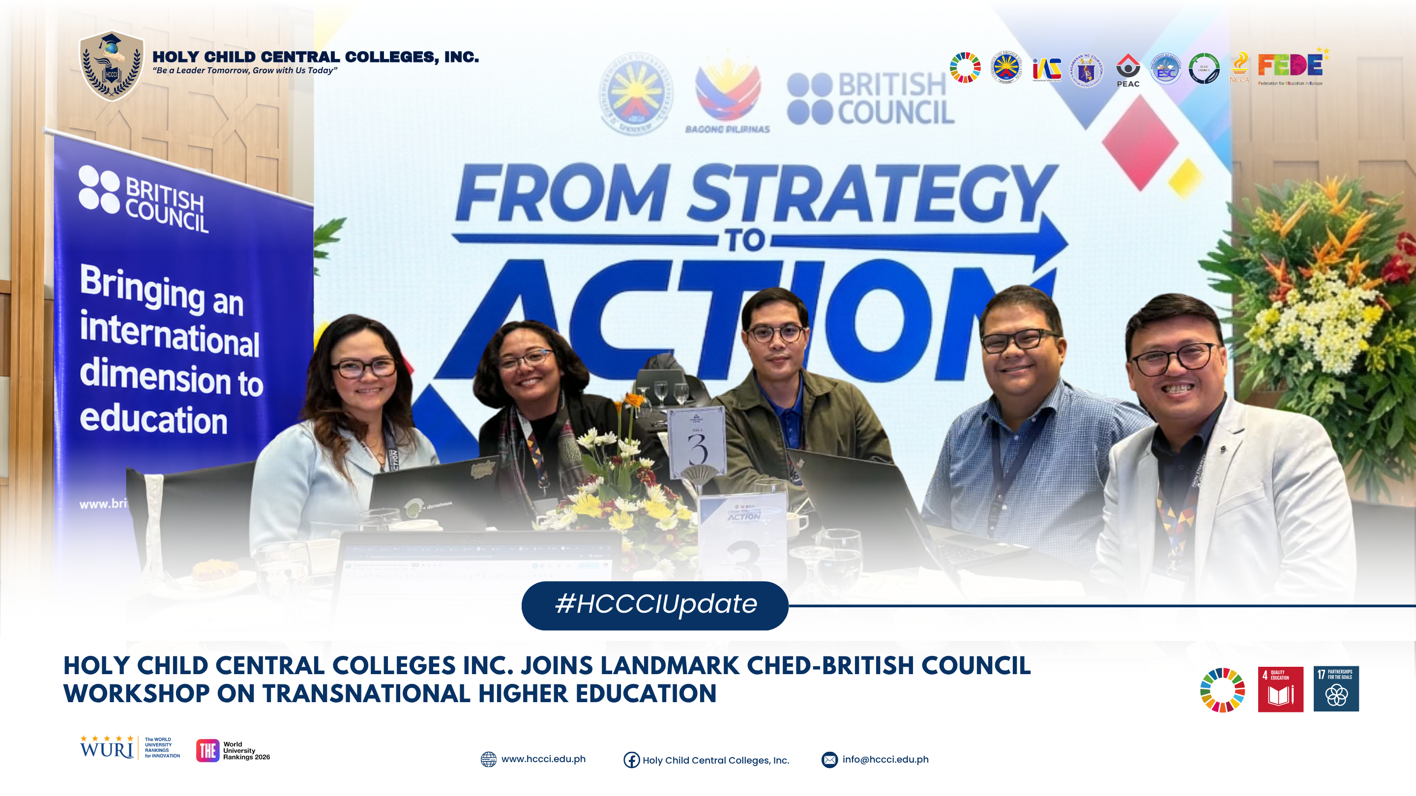 𝐇𝐨𝐥𝐲 𝐂𝐡𝐢𝐥𝐝 𝐂𝐞𝐧𝐭𝐫𝐚𝐥 𝐂𝐨𝐥𝐥𝐞𝐠𝐞𝐬 𝐈𝐧𝐜. 𝐉𝐨𝐢𝐧𝐬 𝐋𝐚𝐧𝐝𝐦𝐚𝐫𝐤 𝐂𝐇𝐄𝐃-𝐁𝐫𝐢𝐭𝐢𝐬𝐡 𝐂𝐨𝐮𝐧𝐜𝐢𝐥 𝐖𝐨𝐫𝐤𝐬𝐡𝐨𝐩 𝐨𝐧 𝐓𝐫𝐚𝐧𝐬𝐧𝐚𝐭𝐢𝐨𝐧𝐚𝐥 𝐇𝐢𝐠𝐡𝐞𝐫 𝐄𝐝𝐮𝐜𝐚𝐭𝐢𝐨𝐧